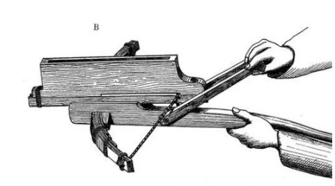 Thêm nữa, dây cung của nỏ Gia Cát được căng bằng cần gạt thay vì kéo tay. Nhờ đó, các cung thủ tiết kiệm thời gian và sức lực khi dùng vũ khí này để tiêu diệt được nhiều lính địch.