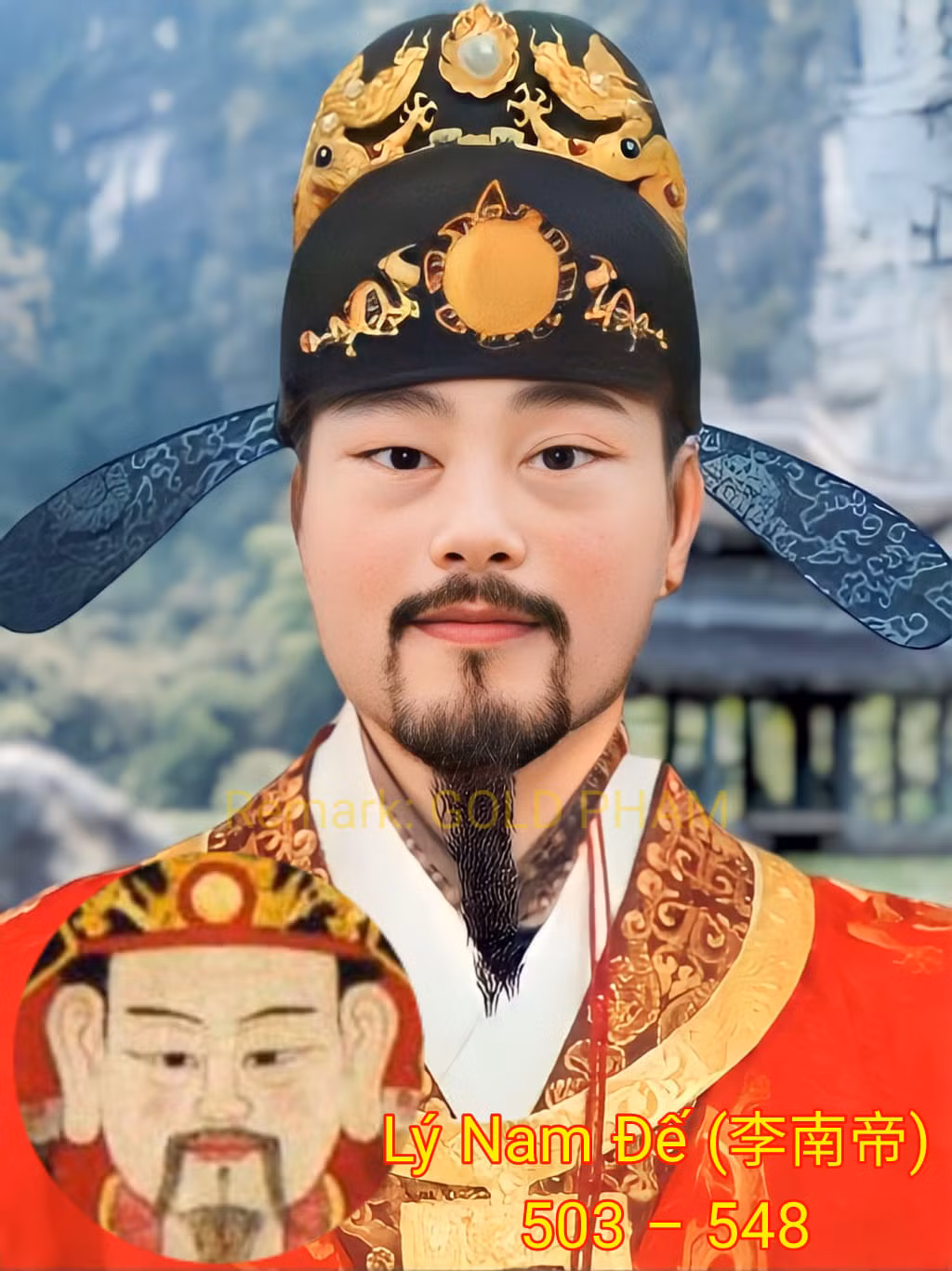 Trong khi đó, một số người khác cho rằng, từ những bức tranh, tượng thờ và chân dung các nhân vật lịch sử mà Phạm Sơn dùng AI để phục dựng đã giúp công chúng có góc nhìn mới về họ. Trong ảnh là dung mạo Lý Nam Đế được phục dựng bằng AI.