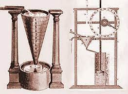 Theo các nhà nghiên cứu, đồng hồ báo thức do Plato sáng chế có hình dạng như một chiếc đồng hồ cát và được làm bằng gốm. Phần phía trên của nó là hệ thống tiếp nước với một đường ống nhỏ dẫn nước qua bình phía dưới.