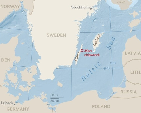 Dù vậy, nhiều chuyên gia chuyên nghiệp lẫn nghiệp dư vẫn cố gắng tìm kiếm xác tàu chiến của Thụy Điển. Nhờ vậy, sau gần 5 thế kỷ, xác tàu The Mars nằm ở độ sâu khoảng 75m ở vùng biển Baltic.