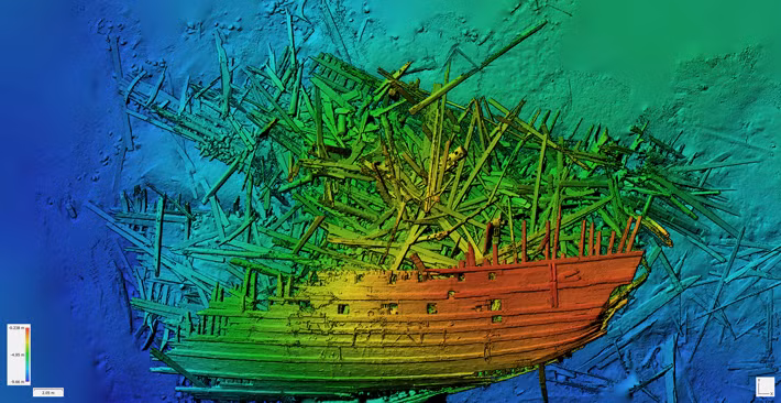 Sau 20 năm tìm kiếm, vào năm 2011, nhóm thợ lặn chuyên nghiệp của Công ty Ocean Discovery tìm được dấu tích con tàu The Mars. Theo kiểm tra của các chuyên gia, đây là một trong những xác tàu đắm được bảo quản tốt nhất sau gần 500 năm "ngủ vùi" dưới nước.