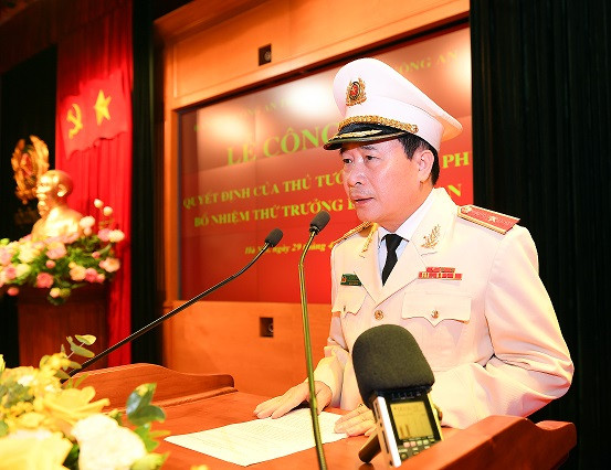 Năm 2019, ông được phong hàm thiếu tướng. Năm 2020, ông được bổ nhiệm giữ chức Thứ trưởng Bộ công an. (Ảnh Bộ công an)