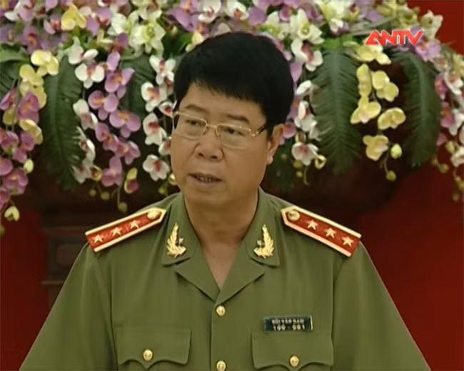 Đến năm 2013, ông được điều động trở lại giữ chức vụ Thứ trưởng Bộ công an và được thăng hàm thượng tướng. (Ảnh: ANTV)