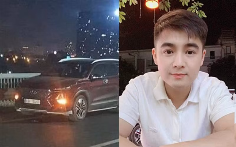 Phat hien thi the nghi la nguoi chong de o to tren cau Thang Long