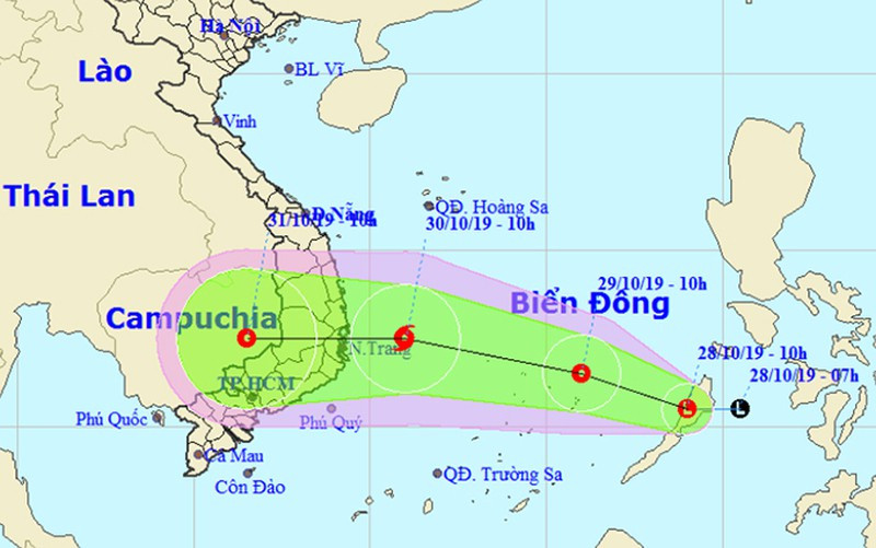 Du bao thoi tiet 30/10: Bao giat cap 11 tien sat Binh Dinh - Ninh Thuan