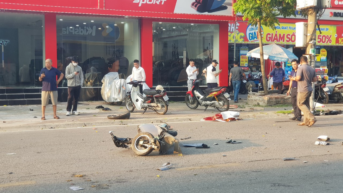 Hiện trường vụ tai nạn.