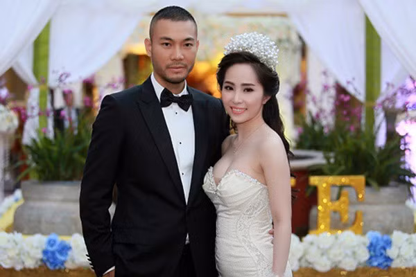 Quỳnh Nga cưới siêu mẫu Doãn Tuấn năm 2014.