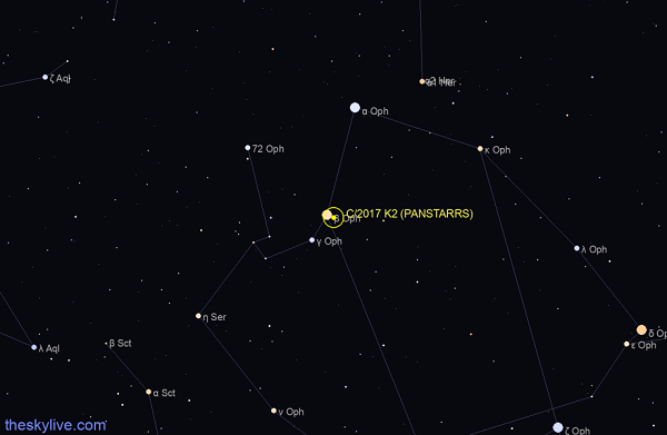 Tuy nhiên, chúng ta không cần quá lo lắng vì C/2017 K2 vẫn sẽ bay xa Trái đất hơn sao Mộc và không thể quan sát bằng mắt thường. Nhưng một kính thiên văn nhỏ sẽ phát hiện ra quả cầu băng lớn.