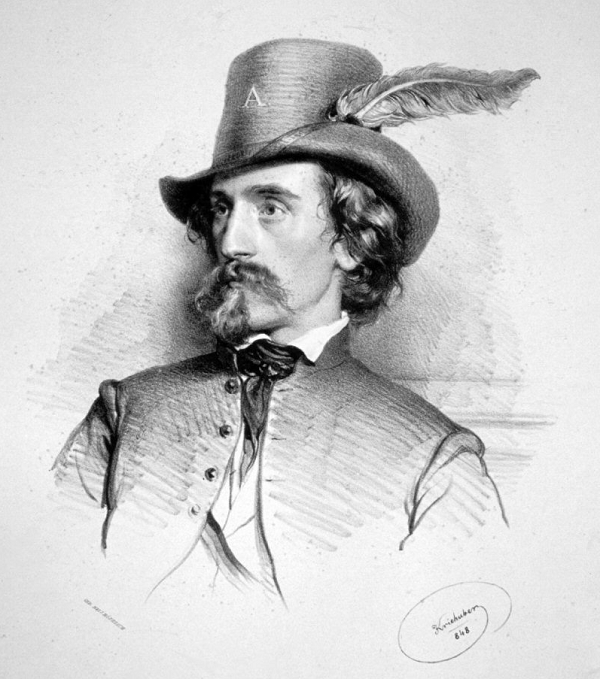 Joseph Matthäus Aigner (1818 – 1886) là một danh họa trứ danh người Áo thế kỷ 19 rất tiêu cực về cuộc sống và luôn muốn tìm đến cái chết. Lần đầu tiên khi ông 18 tuổi, ông tự sát bằng cách treo cổ nhưng được một tu sĩ tại tu viện Capuchin (một tu viện lâu đời ở thủ đô Vienna) không biết xuất hiện từ lúc nào kịp thời cứu sống.