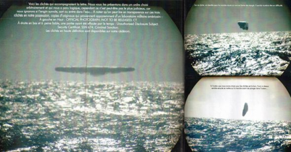Năm 2015, tạp chí Top Secret của Pháp và nhà nghiên cứu Alex Mistretta của trang “The Black Vault” đồng thời nhận được những tấm ảnh vật thể bay UFO kèm theo thông tin cho biết chúng được chụp bởi một tàu ngầm Mỹ vào thập niên 70.