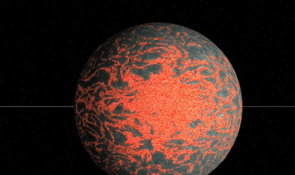 55 Cancri e được xem là một "siêu trái đất": nó lớn khoảng gấp đôi trái đất và nặng gấp 8 lần.