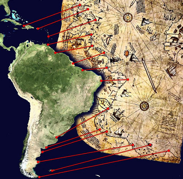 Bản đồ thế kỷ XVI - Piri Reis đã gây chấn động thế giới thời điểm đó vì nó cho thấy Nam Cực… không có băng. Điều này được suy đoán liên quan đến sự tồn tại của một nền văn minh chưa từng được biết đến.