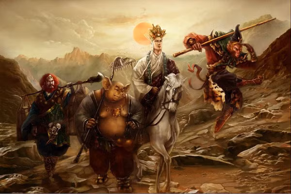 9 chiếc răng cưa của Đinh ba được làm bằng ngọc dưới Cửu tuyền, trên cán khắc 5 chòm sao quý đủ 4 mùa 8 tiết. Những chiếc răng trên Đinh ba có độ dài ngắn khác nhau tuọng trưng cho đất và trời.