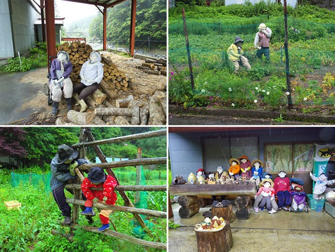 Làng búp bê Nagoro, Nhật Bản: Ngôi làng kỳ lạ này ở Nhật Bản chỉ có 37 cư dân nhưng có tới 350 con búp bê với đủ mọi hình dạng nằm rải rác khắp nơi.