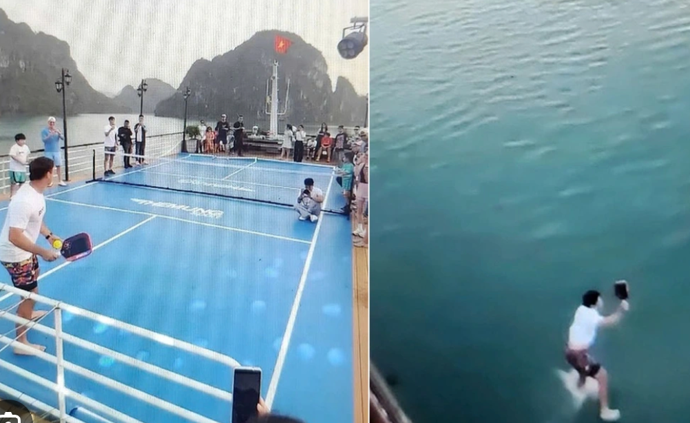 Cái kết vụ khách chơi pickleball trên boong tàu, nhảy xuống vịnh Hạ Long Cai ket vu khach choi pickleball tren boong tau, nhay xuong vinh Ha Long