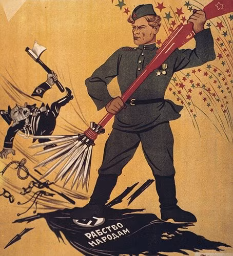 “Chổi của Hồng quân quét sạch mọi vết bẩn!”.