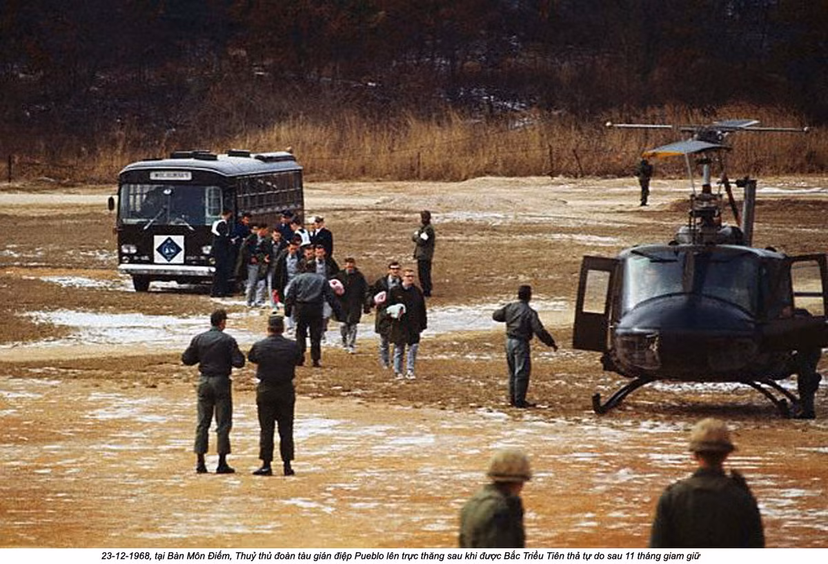 Đáng tiếc là trong số những con tin được phía Triều Tiên trao trả, có một thủy thủ Mỹ đã tử vong không lâu sau khi bị bắt giữ do vết thương khi đấu súng với các tàu tuần tra Triều Tiên. Nguồn ảnh: Flickr.