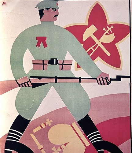 “Hãy giữ vững nhịp độ của cách mạng, kẻ thù hoạt náo không bao giờ ngủ”. Ban đầu ngày 23/2 là Ngày Hồng quân, vào năm 1949 được đổi thành Ngày Lục quân và Hải quân Xô viết.