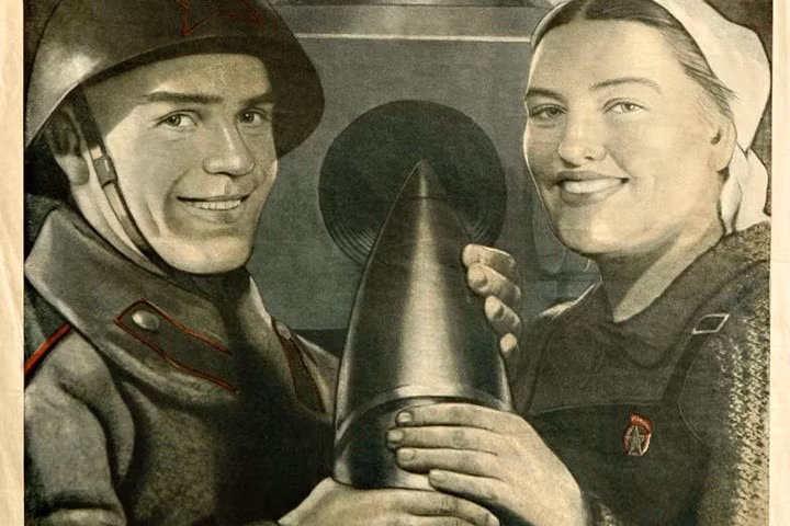 “Chúng ta giờ chỉ có một mục tiêu: Berlin”. Tác phẩm năm 1943.