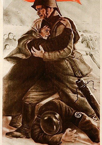 “Hoan nghênh chiến binh giải phóng!”. Tác phẩm tuyên truyền của Liên Xô năm 1943./.