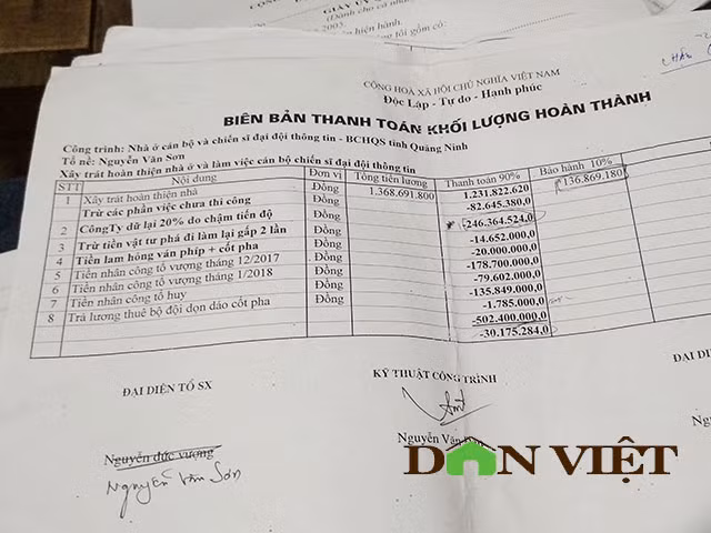 Cai thầu đã rút hơn 500 triệu và bỏ trốn.