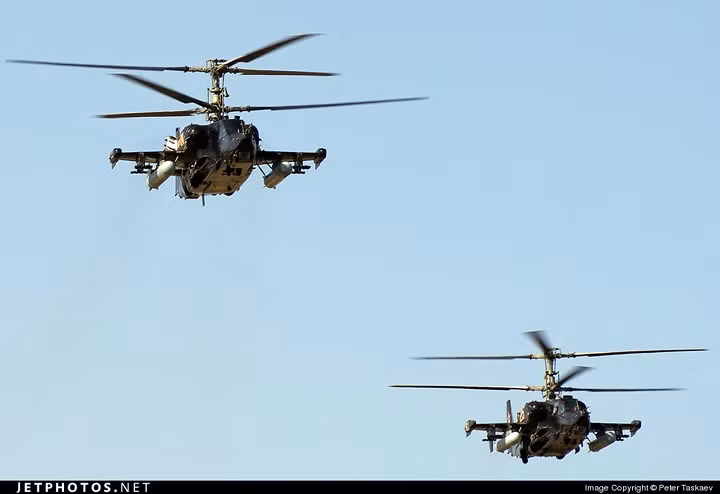 Loại trực thăng này do công ty Kamov bắt đầu thiết kế từ thập niên 1980 và được chấp nhận đưa vào sử dụng trong quân đội Nga năm 1995. Ảnh: Jetphotos.