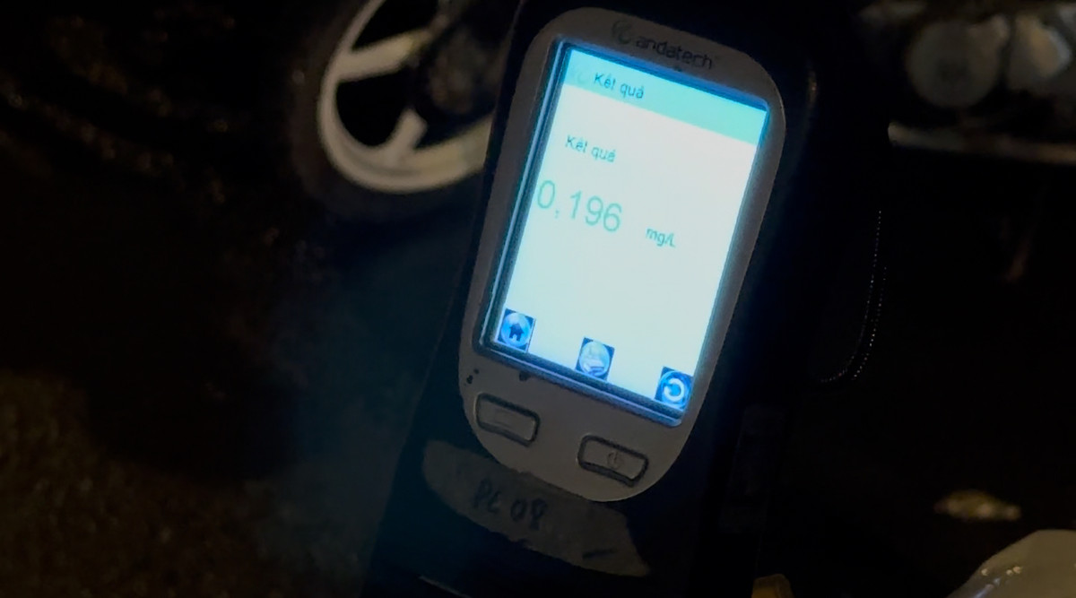 Một trường hợp vi phạm nồng độ cồn với mức khá cao.