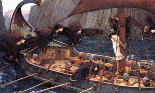 Nhóm nữ quái Siren là những nàng tiên cá có giọng hát ma mị đầy lôi cuốn, thường ngồi trên các mỏm đá để quyến rũ những chàng thủy thủ. Nếu người nào si mê giọng hát của nhóm nữ quái Siren thường lao xuống nước để bơi cùng họ với kết cục là lao vào đá hoặc bị nước cuốn đi. Ảnh: AS.