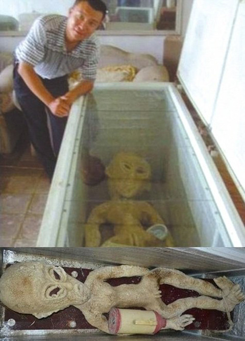 Xác người ngoài hành tinh ở Trung Quốc. Ông Li và hình ảnh về "người ngoài hành tinh" đã tạo nên một cơn sốt trong cộng đồng mạng ở Trung Quốc hồi tháng 6/2013. Theo đó, ông Li nhìn thấy một đĩa bay - UFO bay trên trời trước khi gặp nạn ở khu vực sông Hoàng Hà, Tân Châu, tỉnh Sơn Đông. Li đã đến kiểm tra hiện trường và phát hiện ra xác của "người ngoài hành tinh" trong một chiếc bẫy thỏ. 