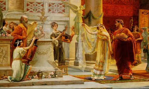 Người xưa có nhiều cách chọn chồng đầy mê tín cùng với việc thực hiện nhiều nghi lễ kỳ lạ để biết về người chồng tương lai của họ. Người dân La Mã và Hy Lạp cũng khá mê tín trong việc chọn chồng.