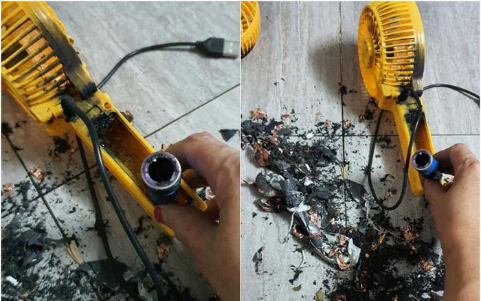 Hiem hoa “rinh” tre em tu quat mini cam tay trong ngay he