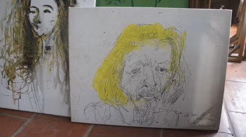 Một bức ký họa của họa sỹ Văn Thao.