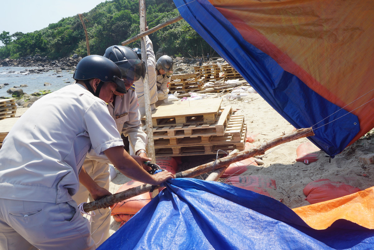 Bà Nguyễn Thị Lệ, Chủ tịch UBND phường Hòa Hiệp Nam (quận Liên Chiểu, Đà Nẵng), trước tình hình đó, đầu tháng 3/2019, UBND phường đã gửi thông báo cho tất cả các hộ kinh doanh khu vực bãi biển rạn Nam Ô phải tự tháo dỡ lều bạt, dọn dẹp vệ sinh môi trường. Nhưng đến ngày 26/3 thì bà con vẫn chưa tháo dỡ, dọn dẹp.