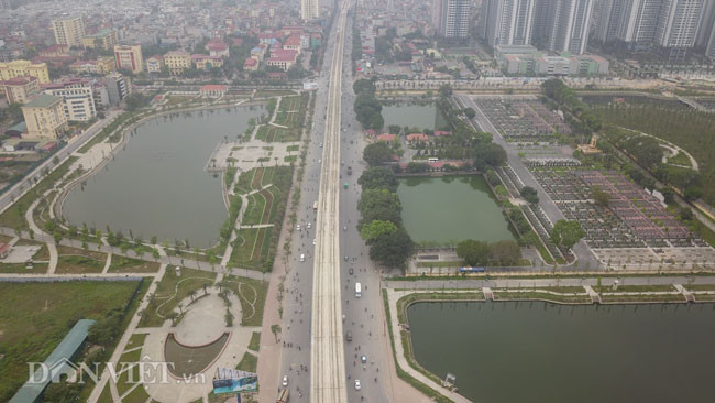 Xem dien mao tuyen metro Nhon - ga Ha Noi tu tren cao