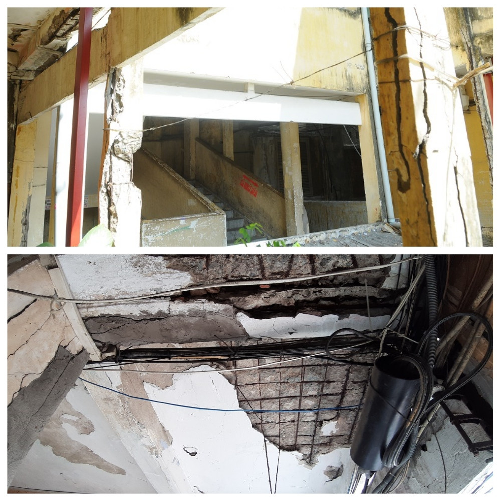 Theo đánh giá của Sở Xây dựng TP.HCM, chung cư này xếp loại nguy hiểm cấp D - cấp độ nguy hiểm cao nhất và có thể đổ sập bất cứ lúc nào, cần di dời khẩn cấp.