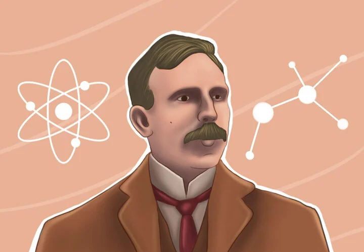 Cũng trong thời gian làm việc tại Phòng thí nghiệm Cavendish, ông được Giáo sư JJ Thomson mời hợp tác nghiên cứu về tia X. Nhà vật lý người Đức Wilhelm Conrad Röntgen đã phát hiện ra tia X chỉ vài tháng trước khi Ernest Rutherford đến Cavendish. Tia X là chủ đề nóng trong giới nghiên cứu khoa học vào thời đó. Cùng với nhau, Ernest Rutherford và Thomson tìm hiểu tác động của tia X lên độ dẫn điện của chất khí, tạo ra bài báo về việc phân chia nguyên tử và phân tử thành các ion. Trong khi Thomson tiếp tục nghiên cứu electron, thì Ernest Rutherford đã xem xét kỹ hơn các bức xạ tạo ra ion. (Ảnh: thescandoreview)