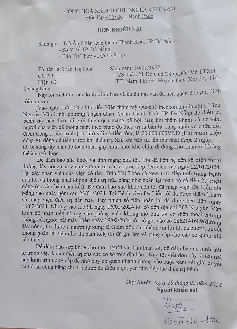 So Y te Da Nang noi gi vu dieu tri vay nen tai tham my Incheon?-Hinh-2
