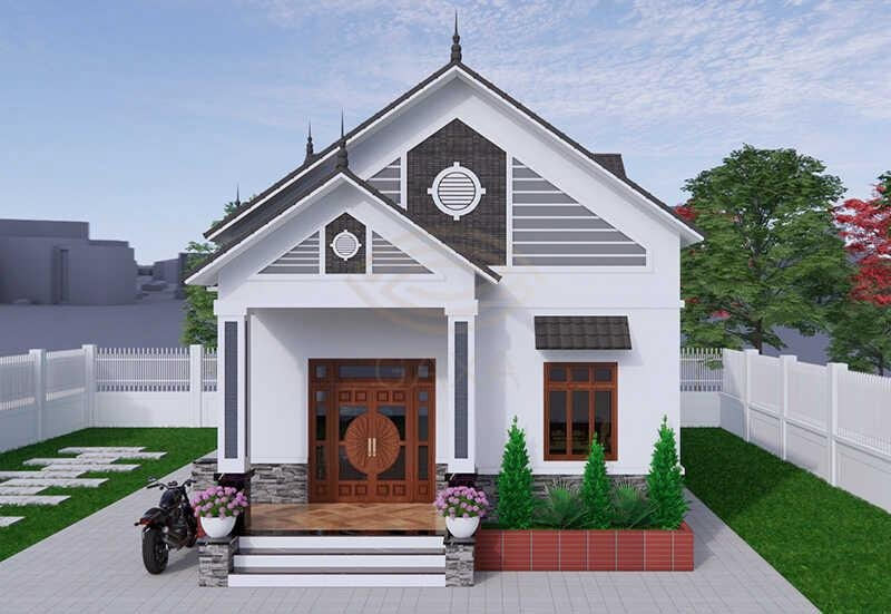 Gia chủ có thể chọn mẫu nhà cấp 4 mái Thái, diện tích khoảng 80 - 100m2, gồm 2 - 3 phòng ngủ. Ảnh: S-Home