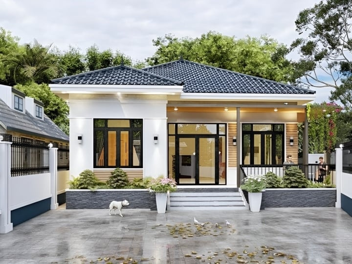 Diện tích xây dựng thường từ 70 - 120m2, phù hợp với nhu cầu của gia đình 3 - 5 người. Ảnh: Vinavic