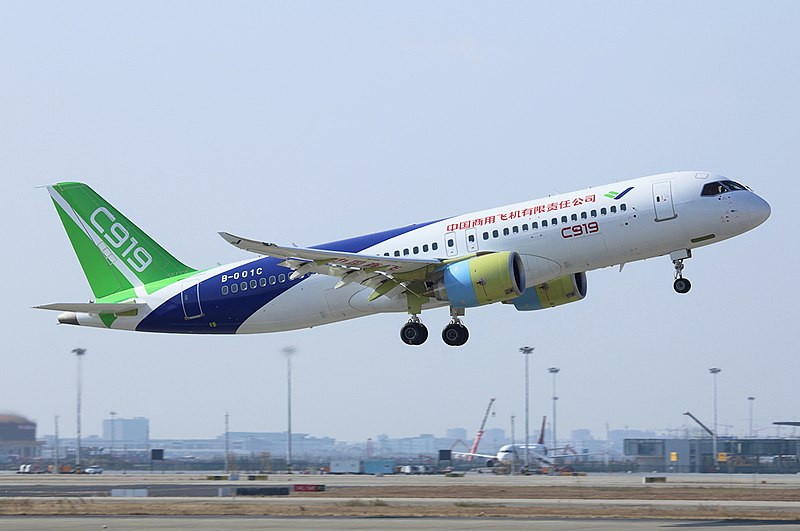 C919 bản tiêu chuẩn có sức chứa 192 hành khách, tầm bay khoảng 4.600km và 5.555km cho phiên bản điều chỉnh. Ảnh: Wiki