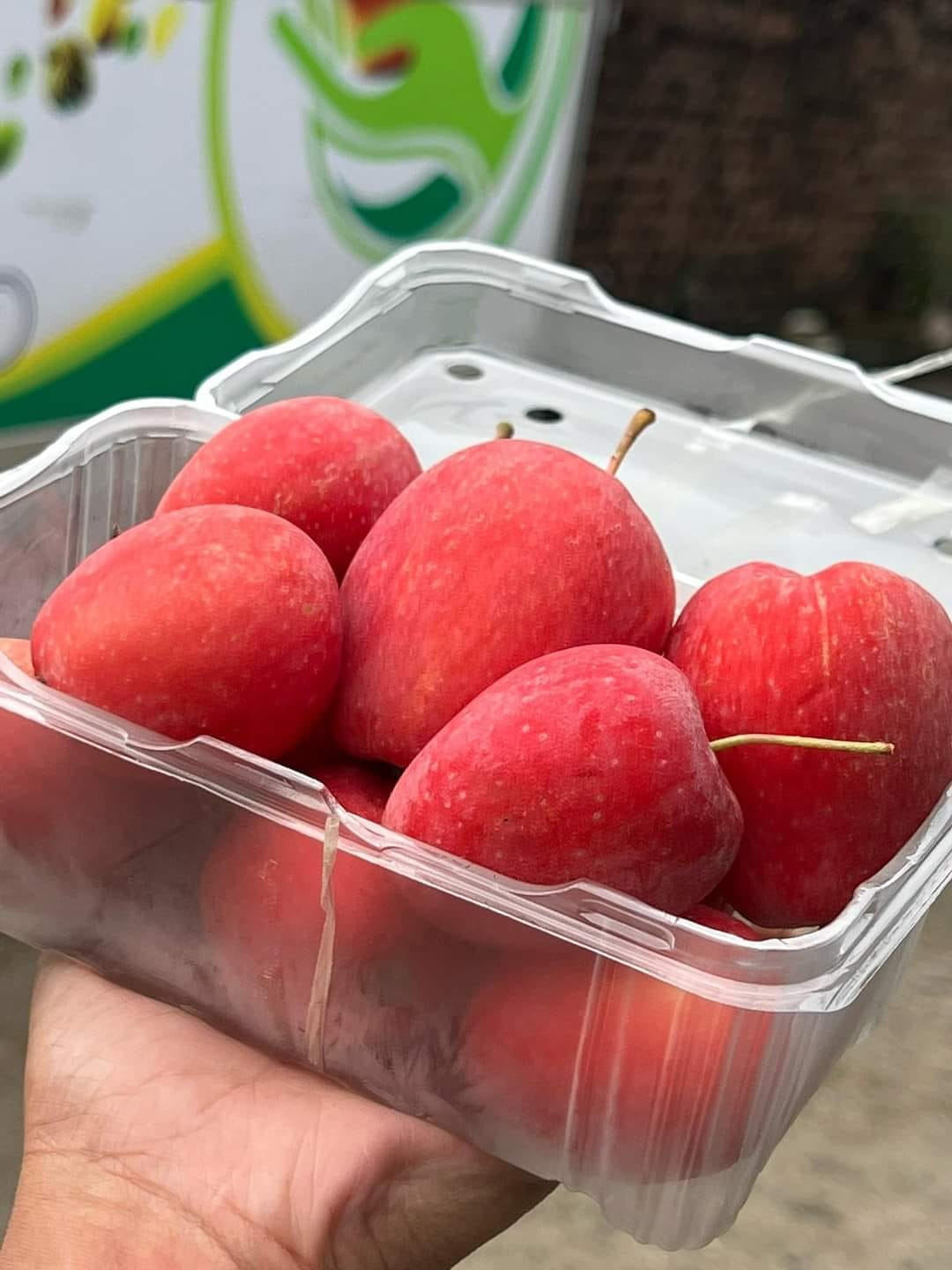 Tương tự, chị Nga (Thanh Trì, Hà Nội) cũng mua 2 kg táo cherry về ăn sau khi nghe người bán quảng cáo là táo cherry Mỹ giòn và ngọt. Mua về, chị Nga thất vọng vì ăn chua và chát. Ảnh: Facebook