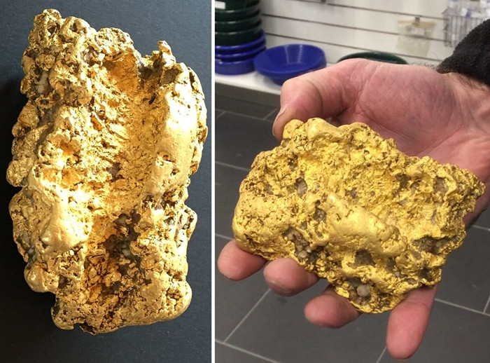 Sau khi tim thấy cục vàng 2kg, người đàn ông này đã mua một thiết bị phát hiện kim loại thuộc loại hiện đại nhất để quay trở lại khu vực trên, tìm thêm vàng. Ảnh: News