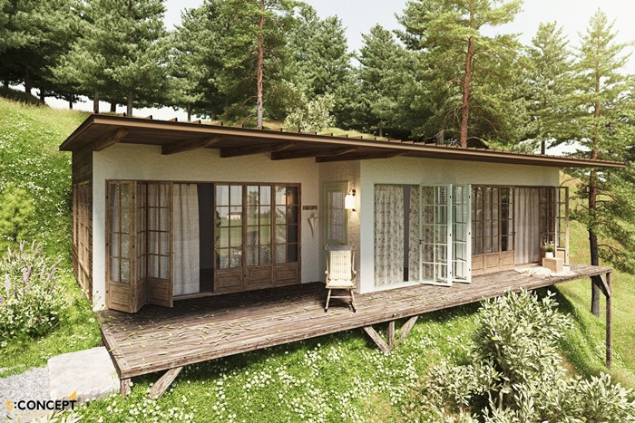 Không gian xung quanh được vợ chồng Trường Giang - Nhã Phương trồng thêm hoa nhiều màu sắc, nhất là dàn cẩm tú cầu khiến căn villa trở nên thơ mộng. Ảnh: S Concept