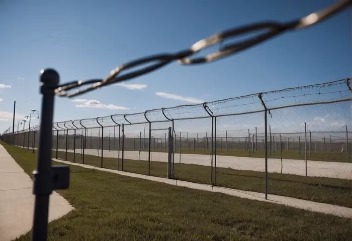  Kho vàng được xây dựng bằng đá granit, thép và bê tông, bao quanh là hàng rào và lính canh có vũ trang. Ảnh: Metalsedge