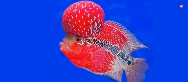 Cá Flowerhorn là loài cá cảnh nổi tiếng với màu sắc rực rỡ và hình dạng đầu đặc biệt và mức giá lên tới 600.000 USD. Độ hiếm và khó khăn trong việc nhân giống góp phần đẩy giá loài cá xinh đẹp này cao ngất ngưởng. Ảnh: Marketing91