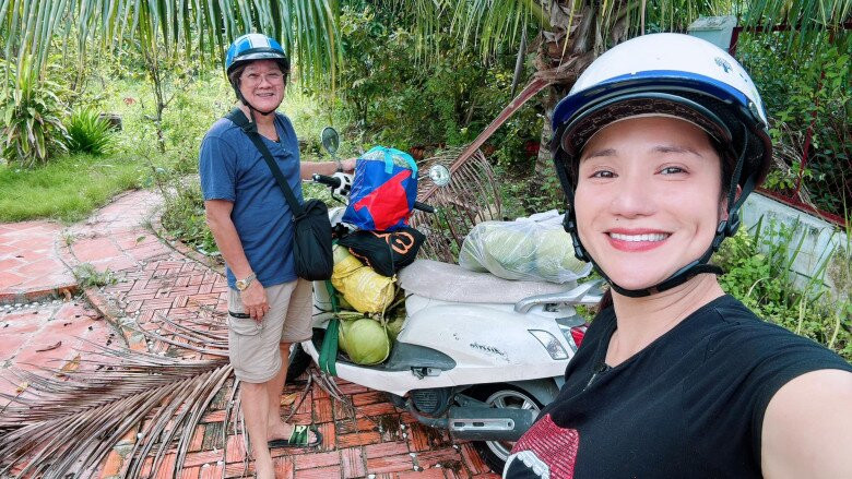 Thành quả thu hoạch được của MC Cát Tường và bố ruột. Ảnh chụp màn hình