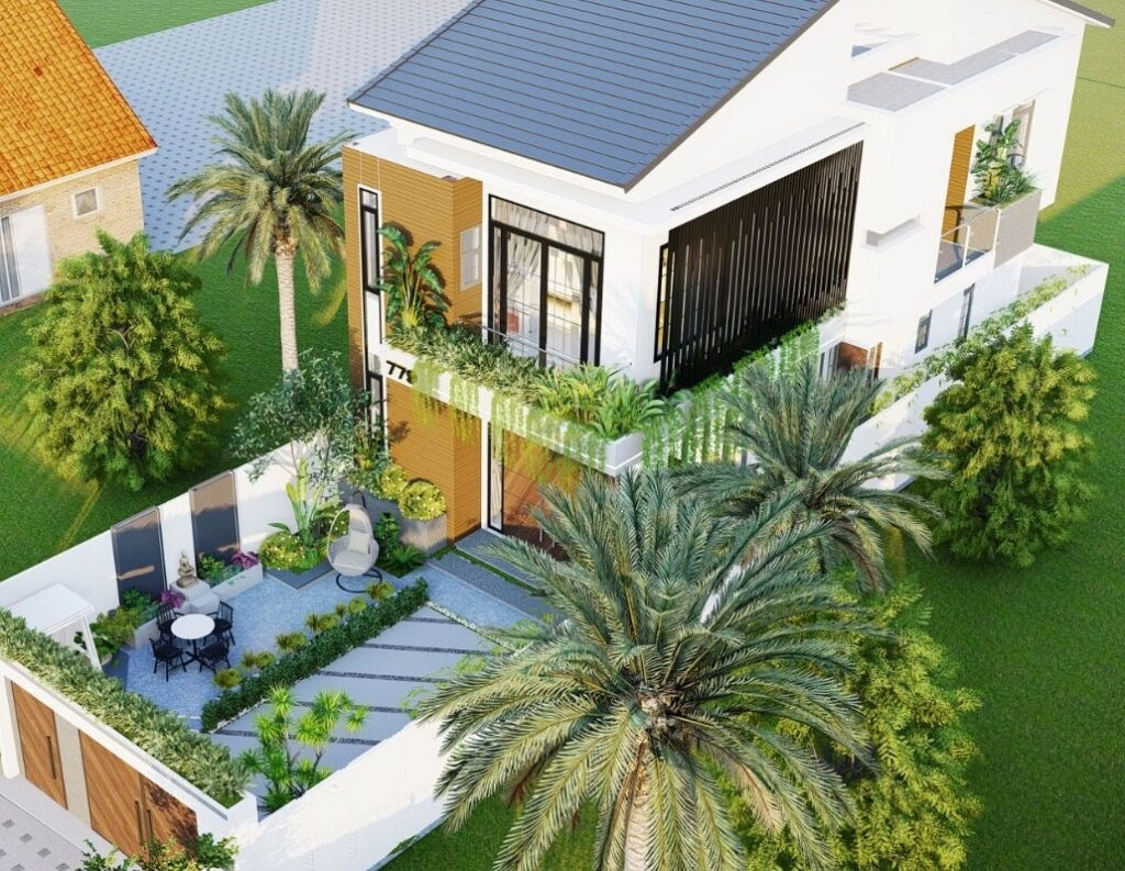 Cây xanh không chỉ giúp không khí trong lành, mang lại sự sinh động, tươi mới cho căn nhà còn được coi là nam châm hút tài lộc cho gia đình. Ảnh: EDEN Luxury