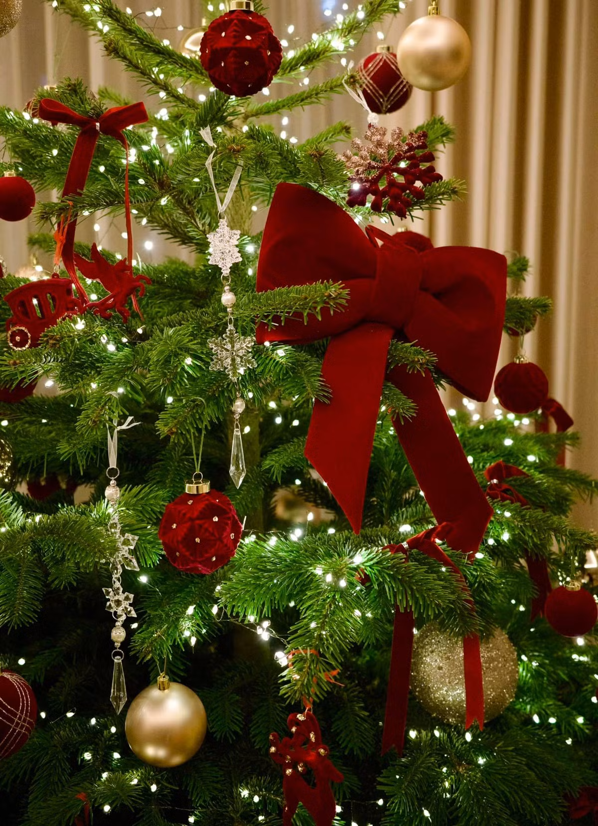 Đây là thành quả của một buổi tối hai mẹ con Diệp Chi mướt mải quấn dây đèn và trang trí. Ảnh: FB Nguyen Diep Chi