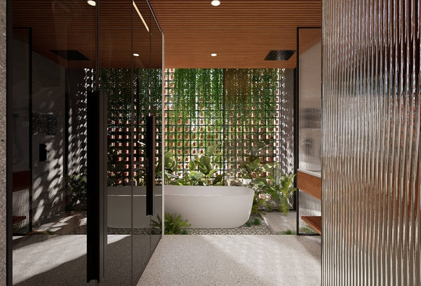 Góc nào trong nhà cũng đều xanh mát, tràn ngập hơi thở của thiên nhiên. Ảnh: Tran Trung Architects