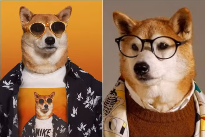 Trong những bức hình, Bodhi xuất hiện chỉn chu với nhiều phong cách. Chú chó mặc vest, sơ mi, áo len cổ tròn, đội mũ nồi, đeo khăn. Ảnh: Today